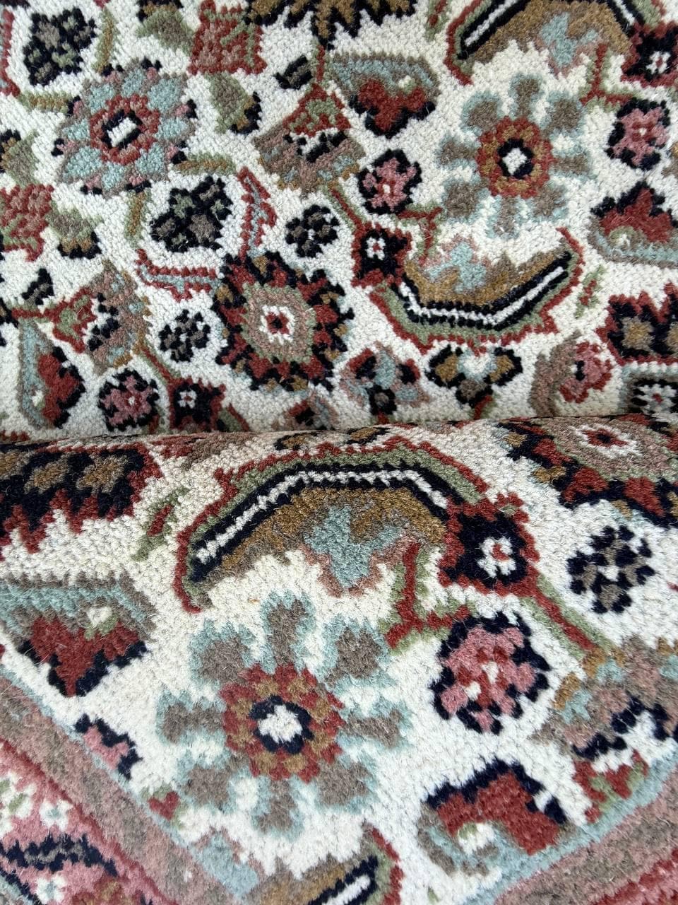 6x4 ft Vintage Bijour 1980s Tribal Wool Rug: Hand Knotted Oriental Geometric Area Carpet