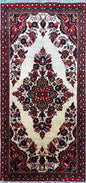 4x2 ft Vintage 1980s Saroukh Wool Rug: Hand-Knotted Oriental Carpet