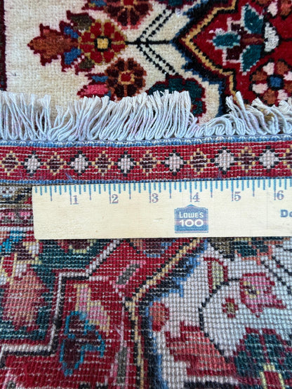 4x2 ft Vintage 1980s Saroukh Wool Rug: Hand-Knotted Oriental Carpet