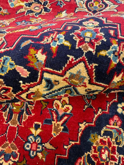 3x4 ft Vintage Wool Rug: 1930s Hand-Knotted Geometric Farmhouse Accent