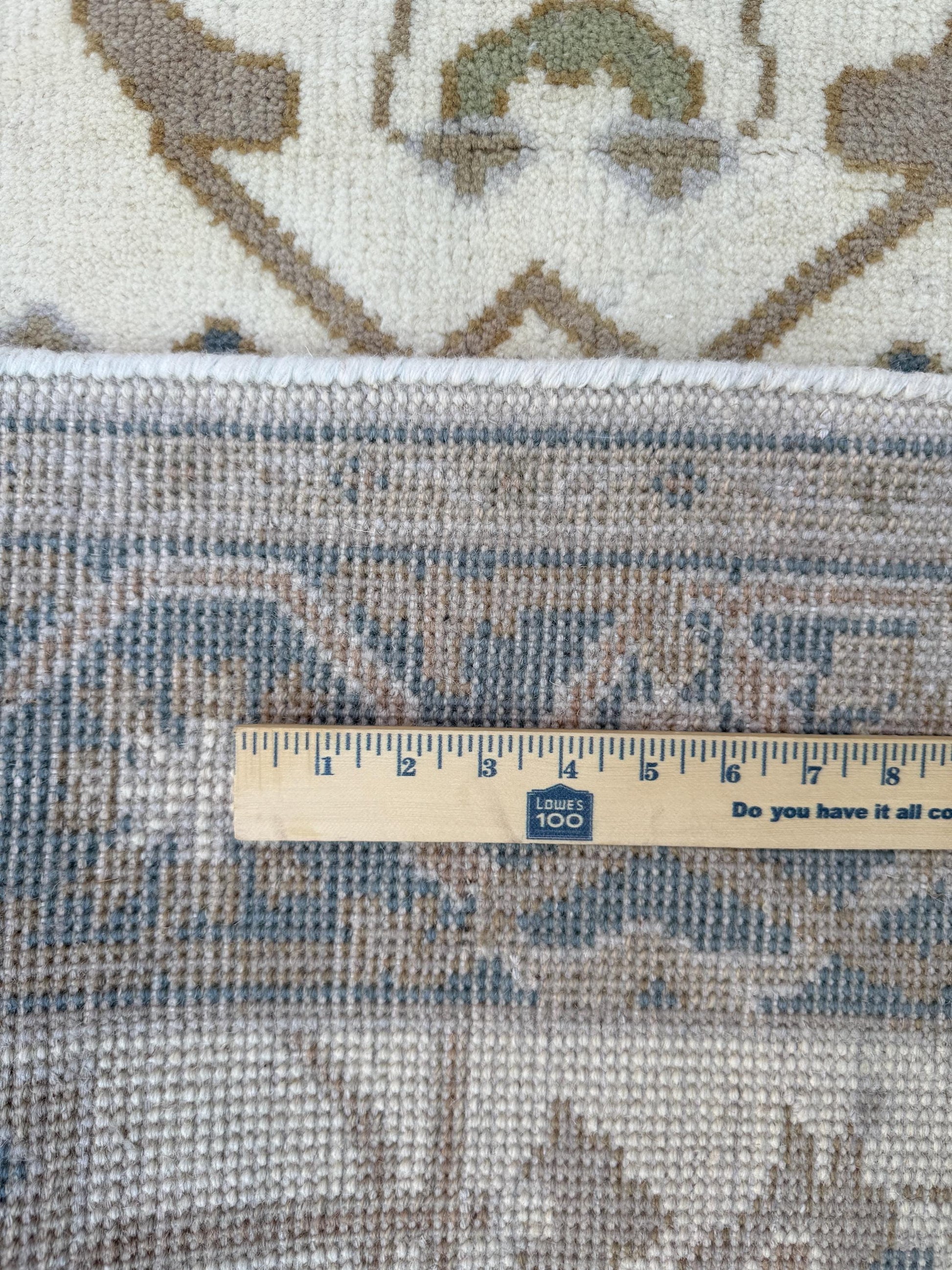 4x6 ft Handmade Oushak Wool Rug: Modern Bohemian Decor