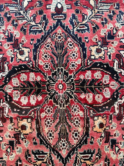 3.5x9.1 ft Vintage 1930s Rug: Authentic Anatolian Tribal Runner, Hand Knotted Wool Geometric Village Carpet