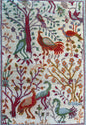 4x6 ft Handmade Oushak Wool Rug: Anatolian Tree of Life Design