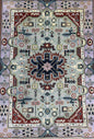 4x6 ft Handmade Heriz Oushak Rug: Modern Bohemian Wool Carpet