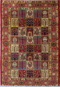 4x6 ft Vintage Baghtiyaar Pictorial Rug: Hand-Knotted Wool Oriental Carpet