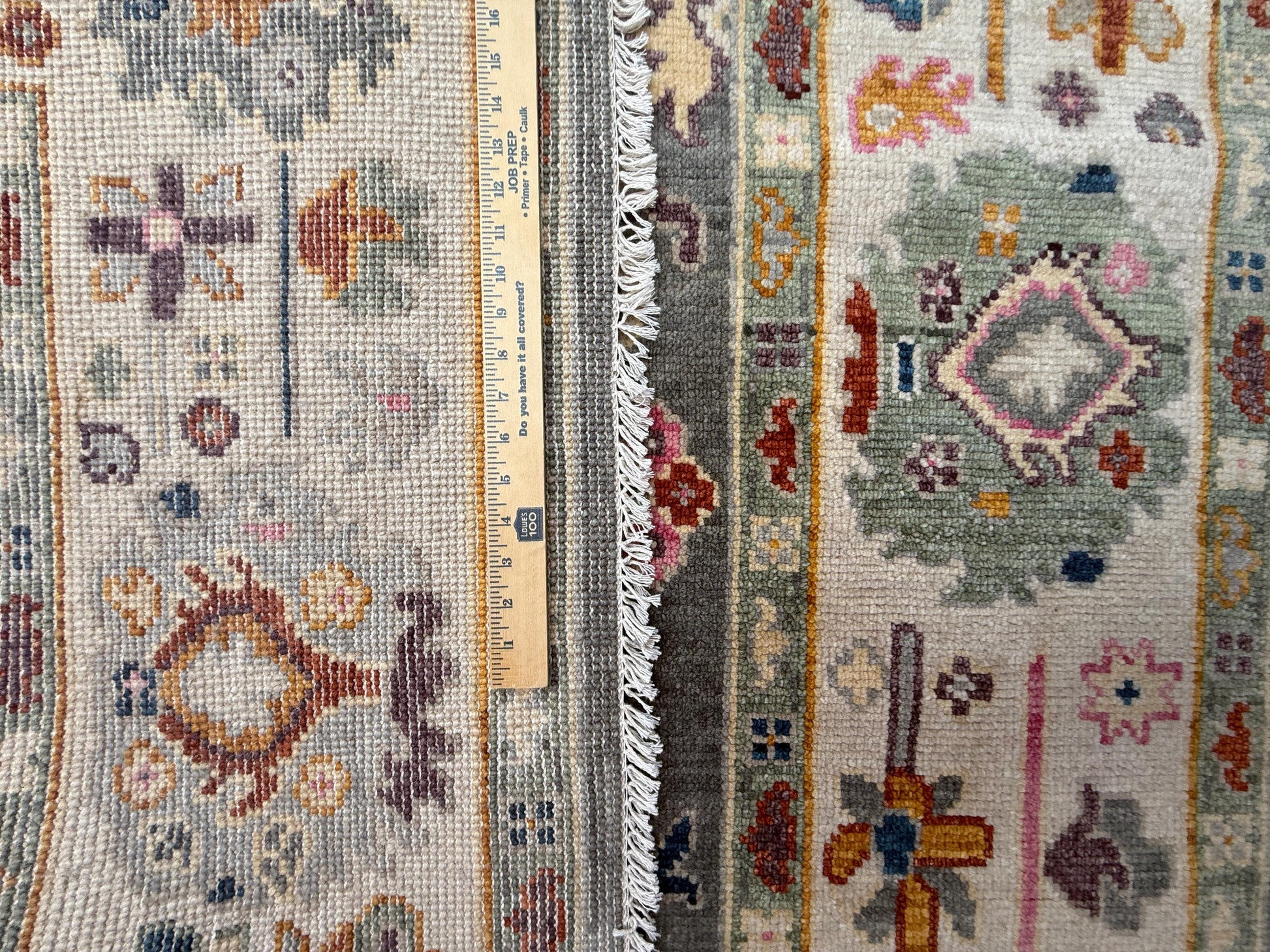 6x9 ft Oushak Hand Knotted Rug: Bohemian Wool Carpet