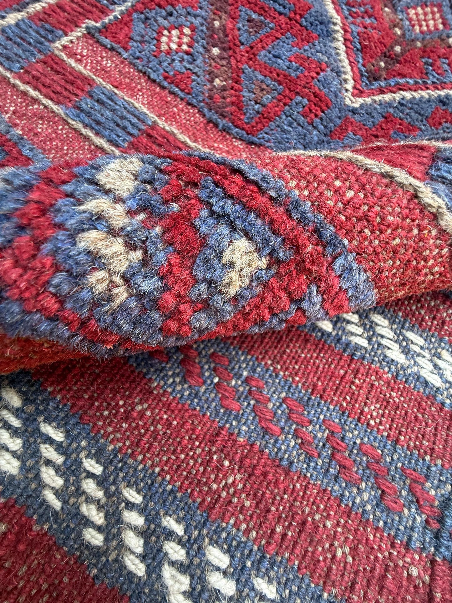 8.5x2 ft Vintage 1990s Afghan Mashwani Kilim Runner Rug: Hand Knotted Wool Tribal Area Carpet