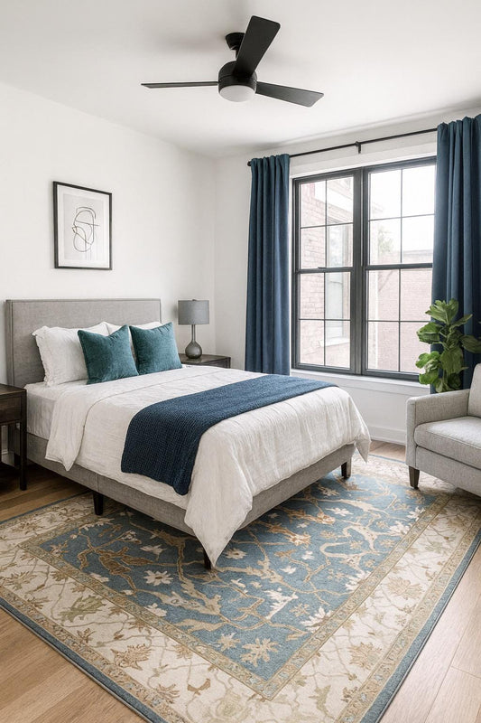 8x10 ft. Turkish Oushak Rug: Hand Knotted Wool Bohemian Area Carpet