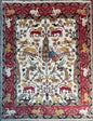 8x10 ft Handmade Oushak Wool Rug: Multicolored Tree of Life Design