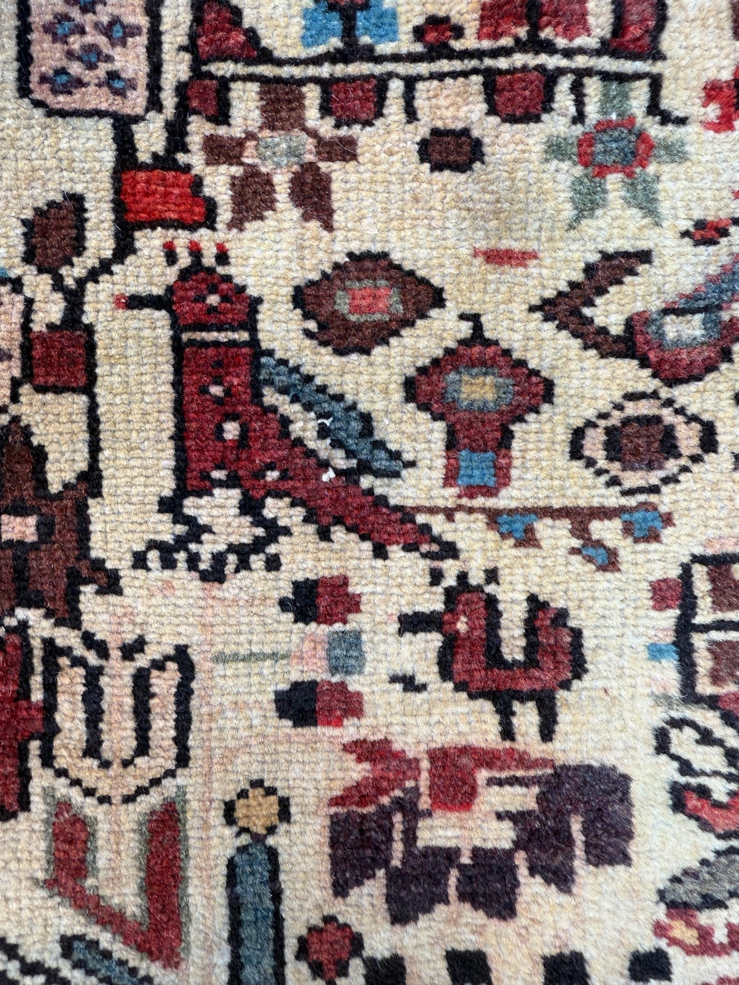 2.2x3.6 ft Vintage Tree of Life Rug: Hand-Knotted Wool Carpet