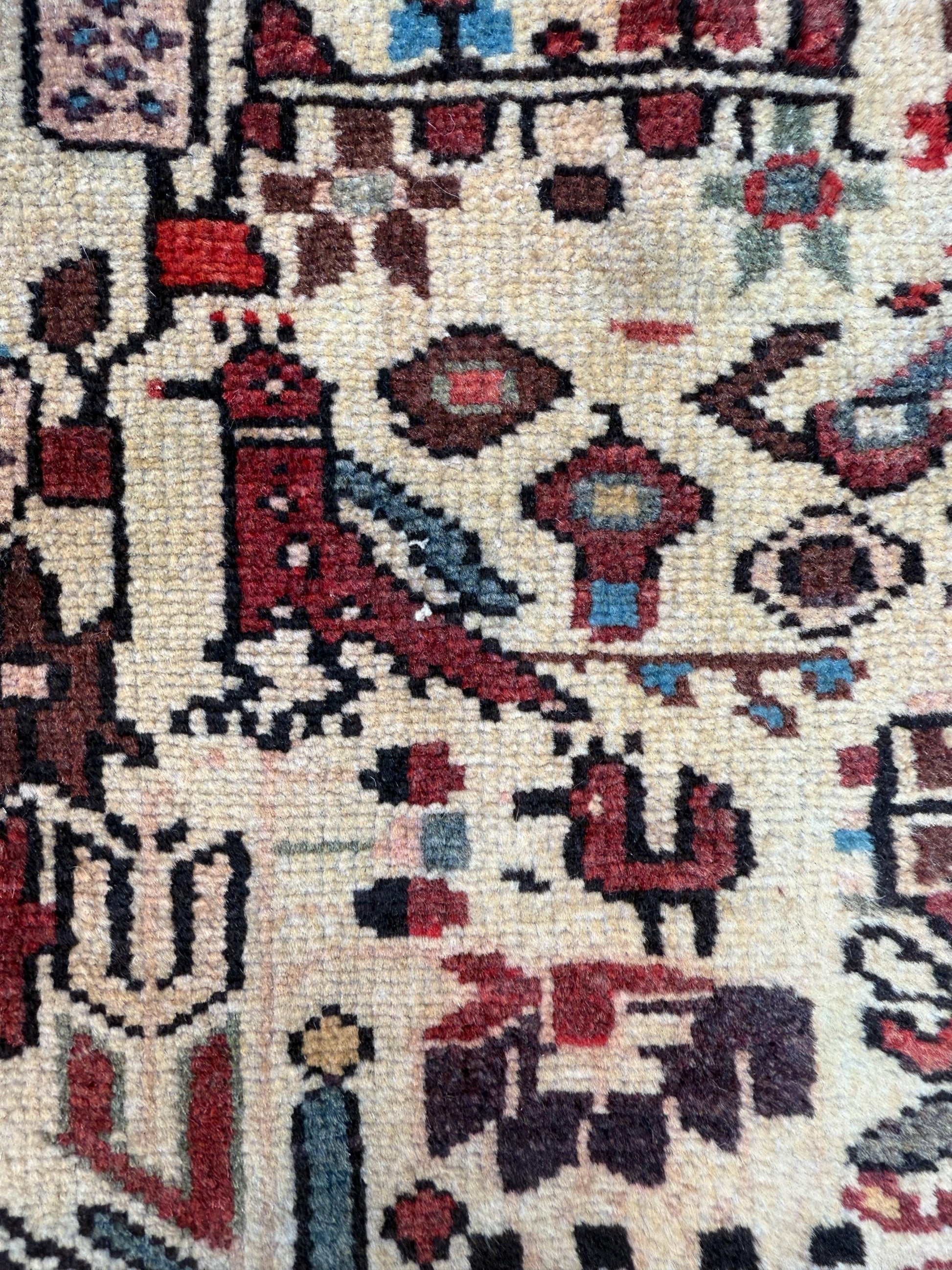 2.2x3.6 ft Vintage Tree of Life Rug: Hand-Knotted Wool Carpet