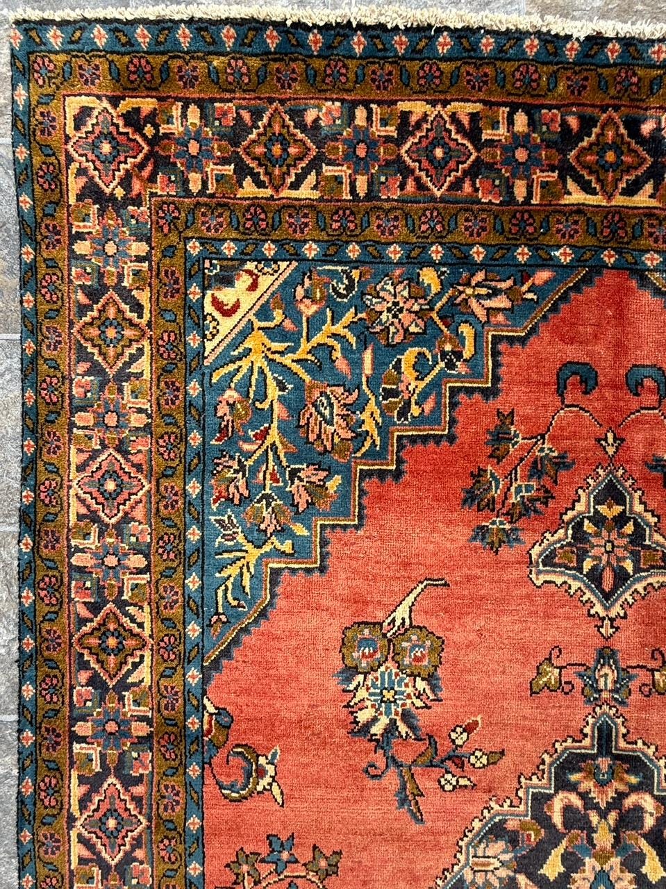 4.10x7.10 ft Geometric Village Rug, 1930s Vintage Hand Knotted Wool Carpet, Anatolian Oriental Area Rug