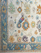 9x12 ft Handmade Oushak Rug: Modern Bohemian Wool Carpet