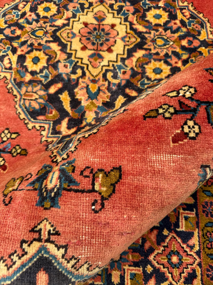 4.10x7.10 ft Geometric Village Rug, 1930s Vintage Hand Knotted Wool Carpet, Anatolian Oriental Area Rug