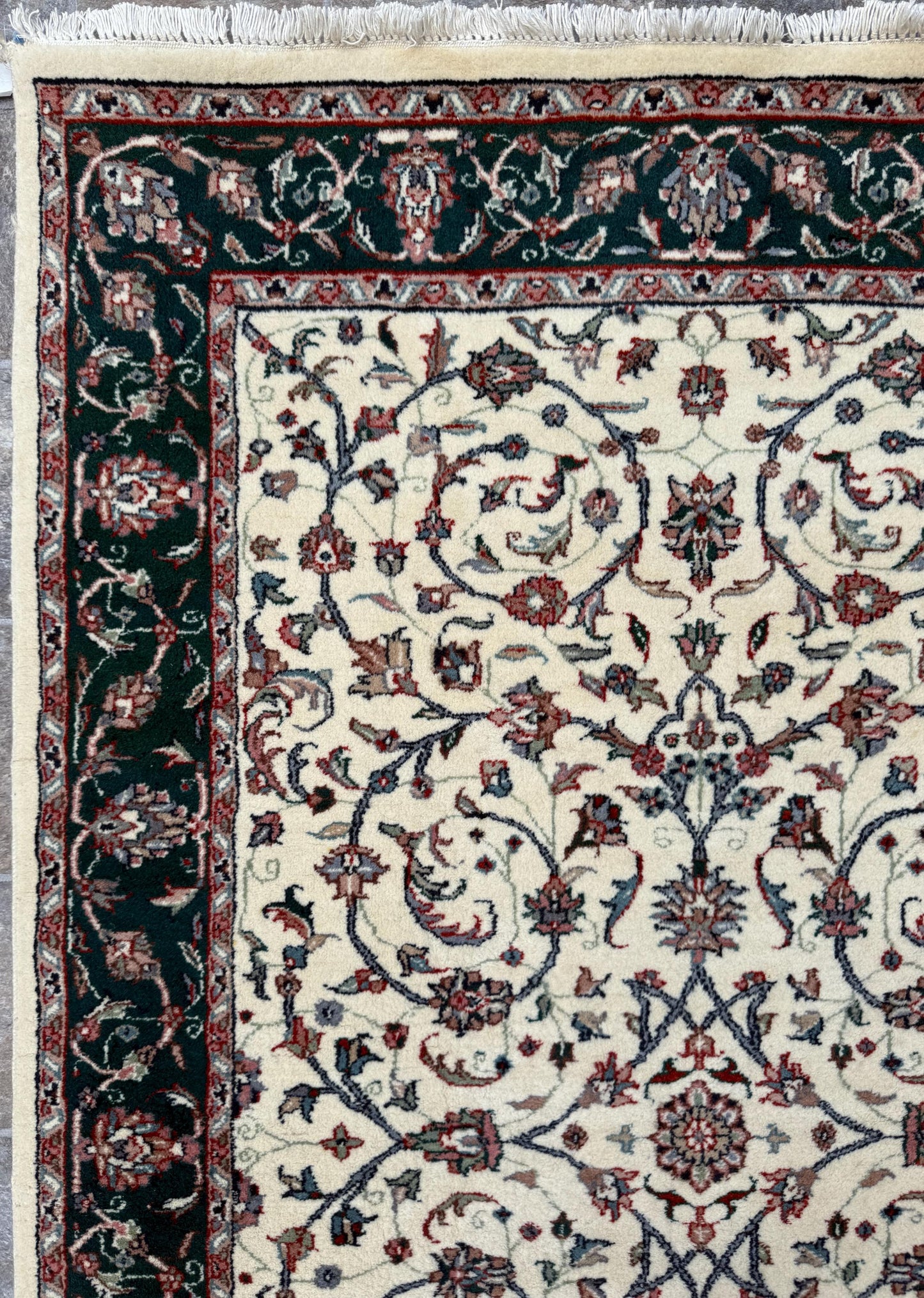 4x7 ft 1960s Vintage Hand-Knotted Wool Tabriz Rug: Oriental Carpet