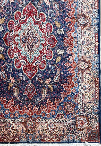 13x10 ft Signed 1960s Kashmarr Wool Rug Vintage Hand-Knotted Carpet