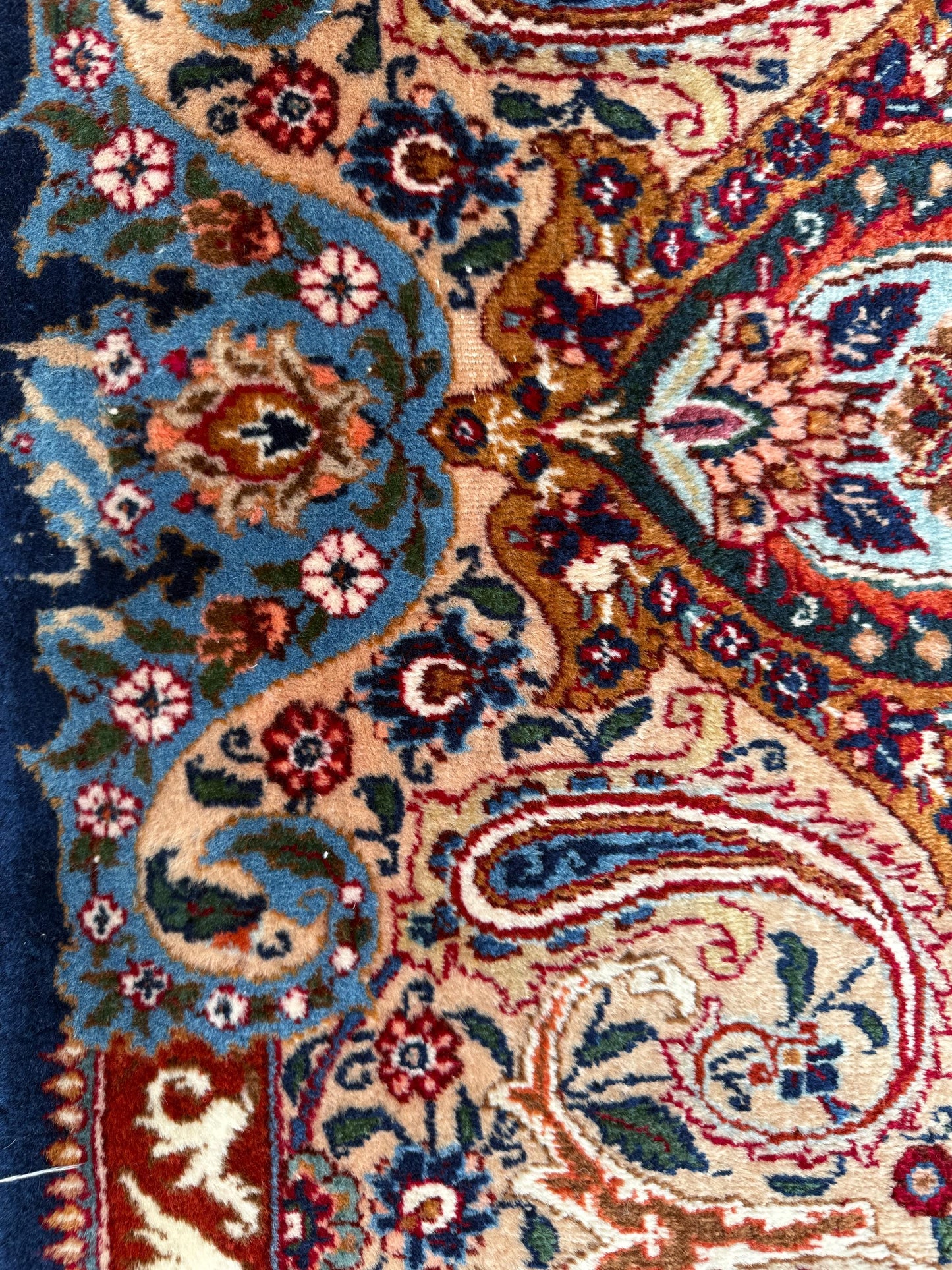 13x10 ft Signed 1960s Kashmarr Wool Rug Vintage Hand-Knotted Carpet