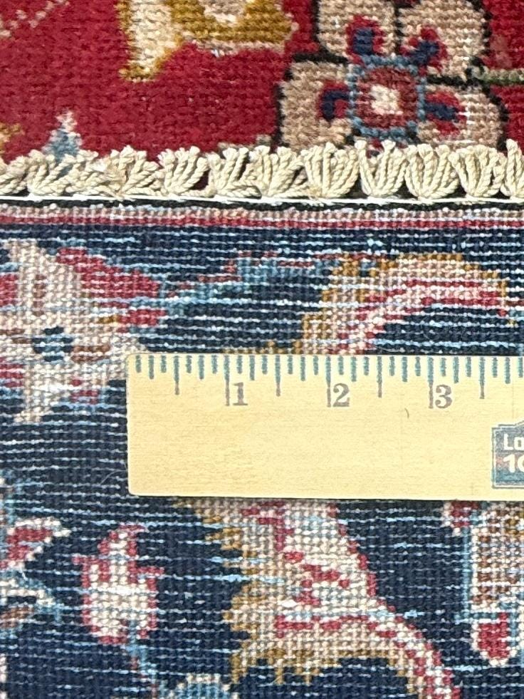 7x10 ft 1950s Vintage Tabriz Wool Rug: Boho Royal Design