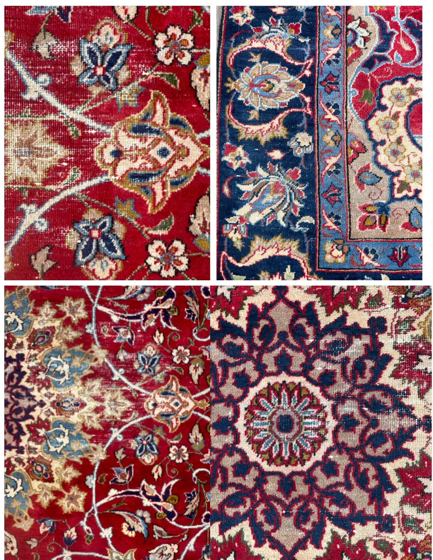 7x10 ft 1950s Vintage Tabriz Wool Rug: Boho Royal Design