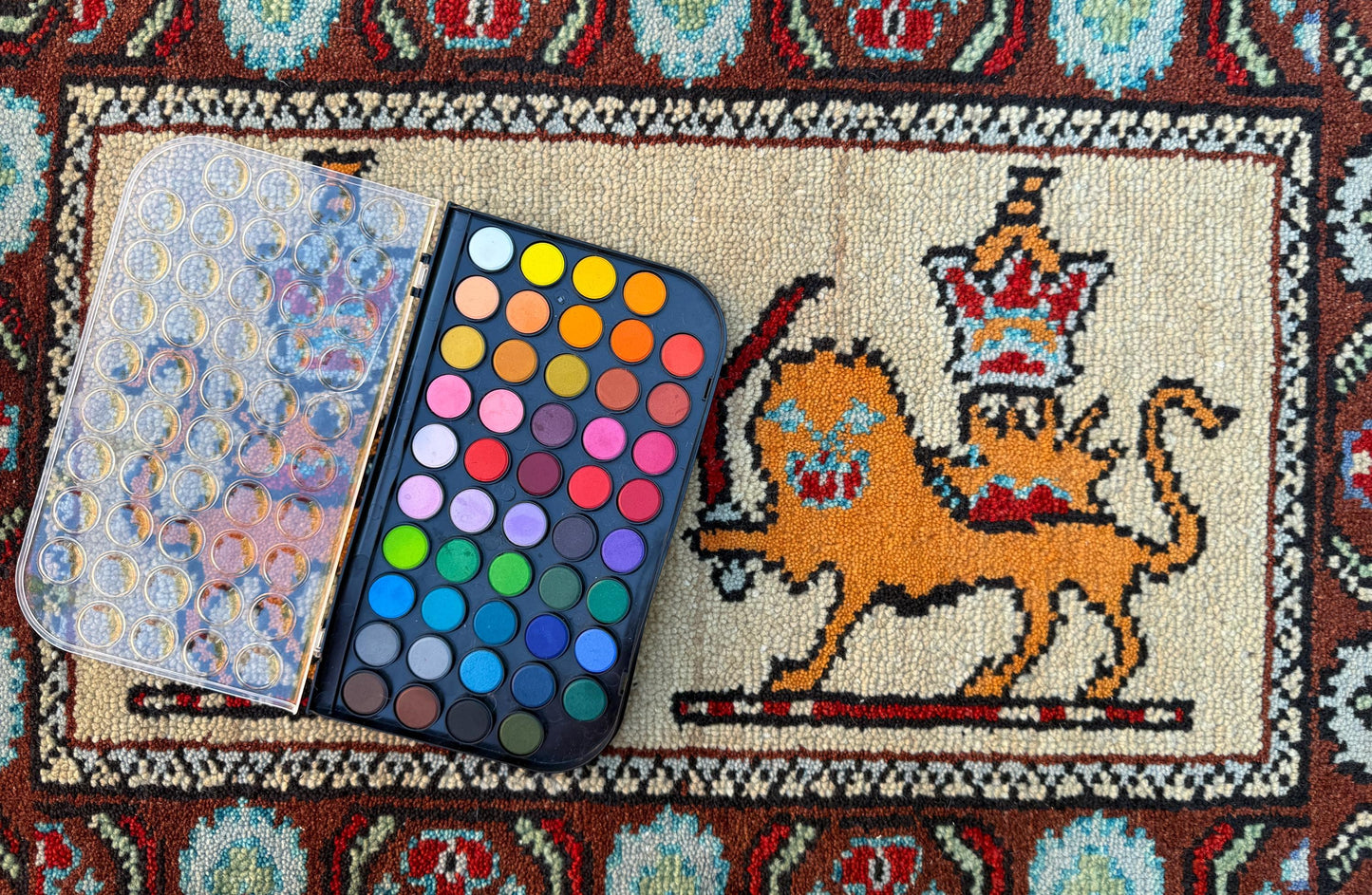 2x3 ft Anatolian Oushak Turkish Hand-Knotted Rug: Bird Tree of Life Vintage Wool Small Carpet