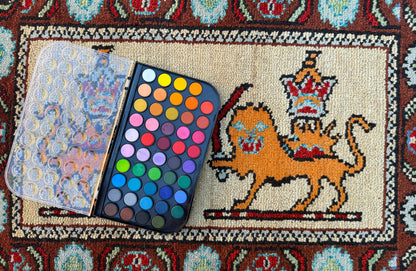 2x3 ft Anatolian Oushak Turkish Hand-Knotted Rug: Bird Tree of Life Vintage Wool Small Carpet