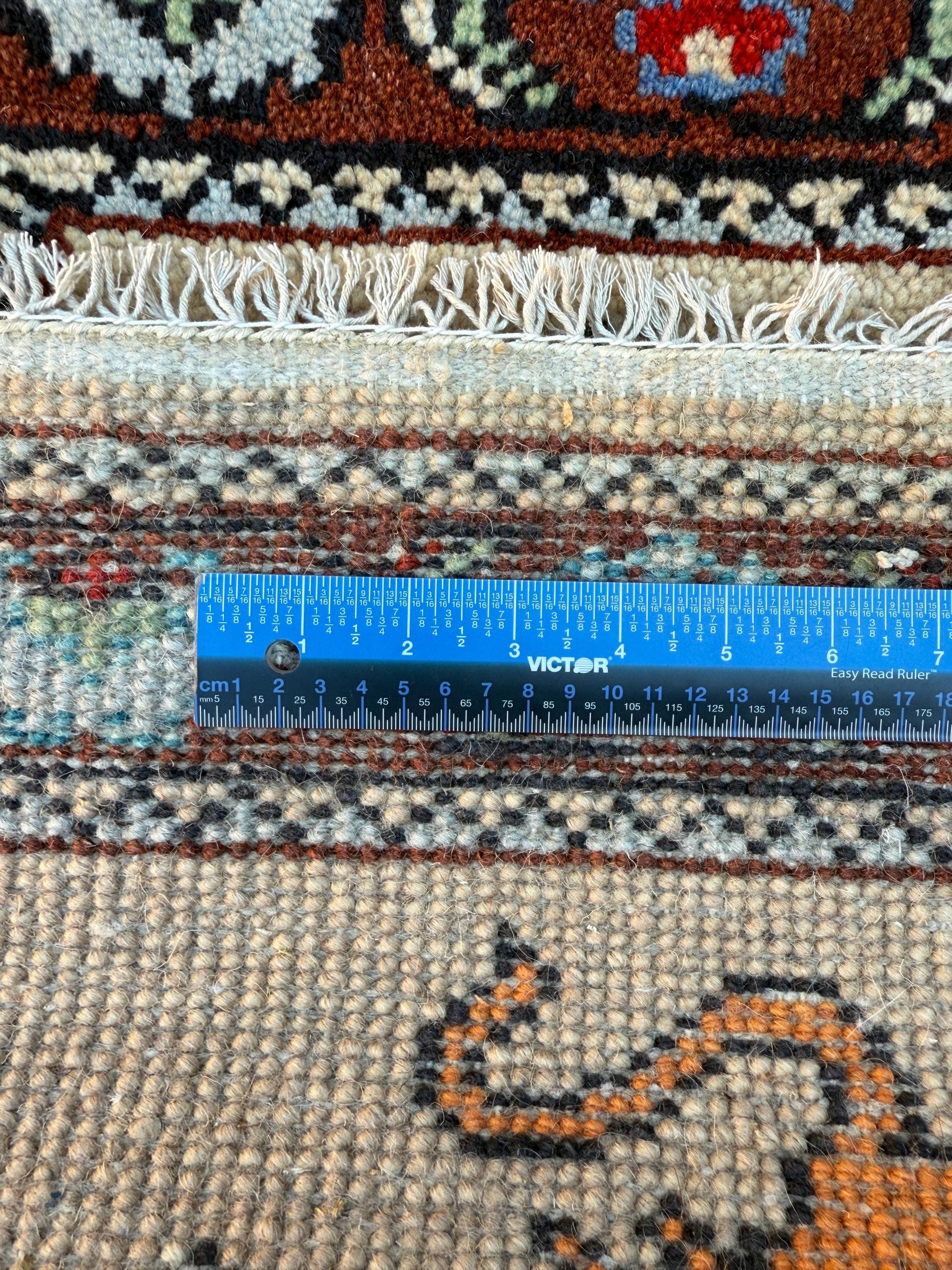 2x3 ft Anatolian Oushak Turkish Hand-Knotted Rug: Bird Tree of Life Vintage Wool Small Carpet