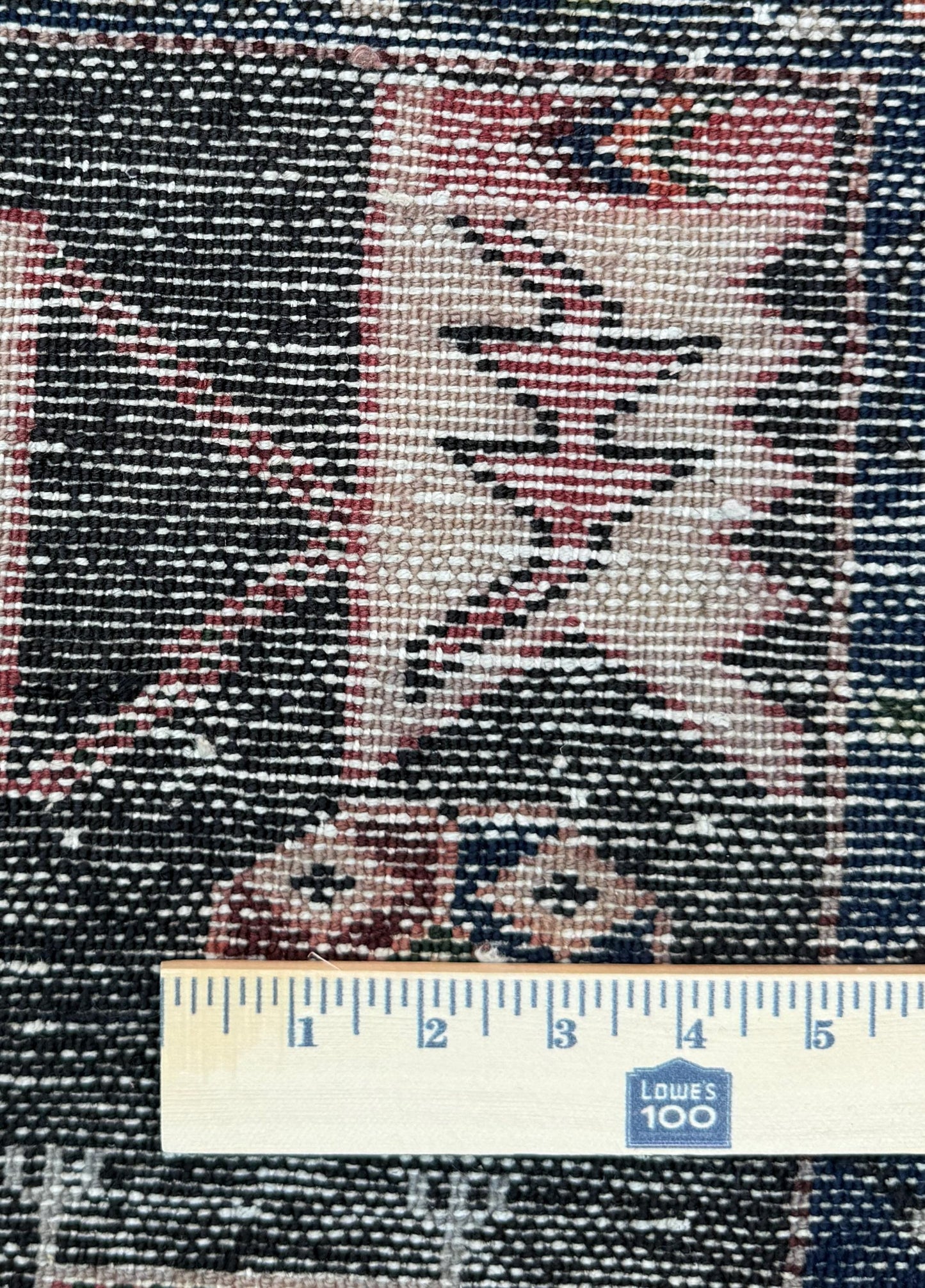 4x6 ft. Vintage Tribal Wool Rug: Hand-Knotted Geometric Village Anatolian Carpet