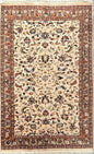 6x4 ft Vintage 1980s Hand Knotted Tabriz Wool Rug: Traditional Oriental Carpet