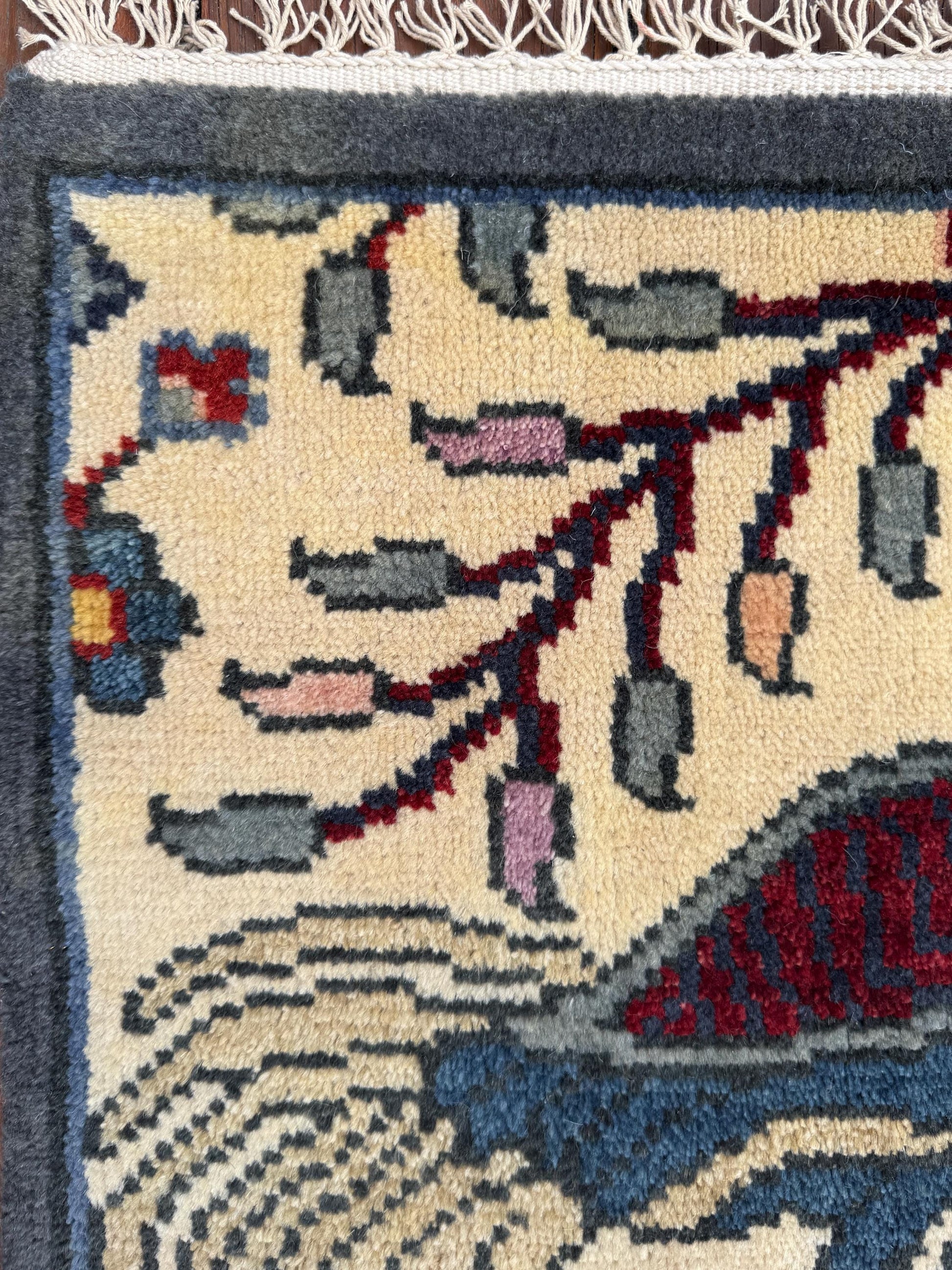 2x3 ft. Tree of Life Wool Rug: Handmade Turkish Oushak Carpet