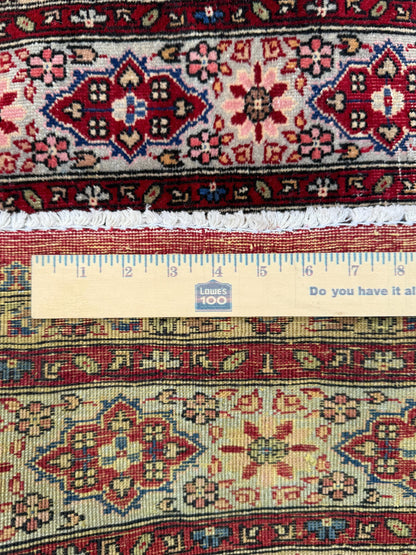 7x4 ft 1960s Amazing Hand Knotted Vintage Traditional Agra Wool Area Rug