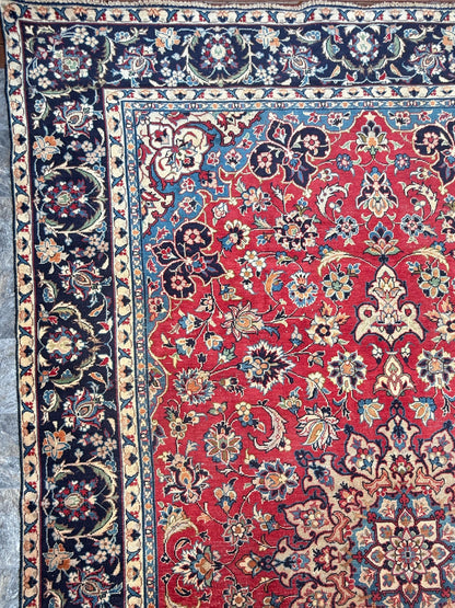 7x12 ft Vintage Anatolian Hand Knotted Geometric Wool Rug