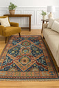 4x6.5 ft Oushak Bohemian Hand Knotted Rug: Modern Multicolored Area Vintage-Style Decor Carpet