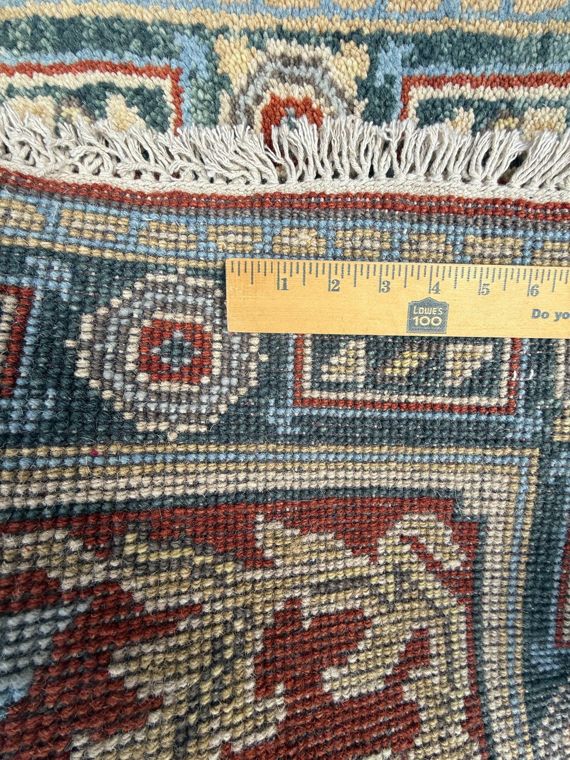 3x5 ft Hand Knotted Wool Oushak Rug: Tree of Life and Birds Design