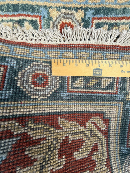3x5 ft Hand Knotted Wool Oushak Rug: Tree of Life and Birds Design
