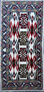 3x1 ft Vintage Turkmen Wool Rug: Hand-Knotted Oriental Accent
