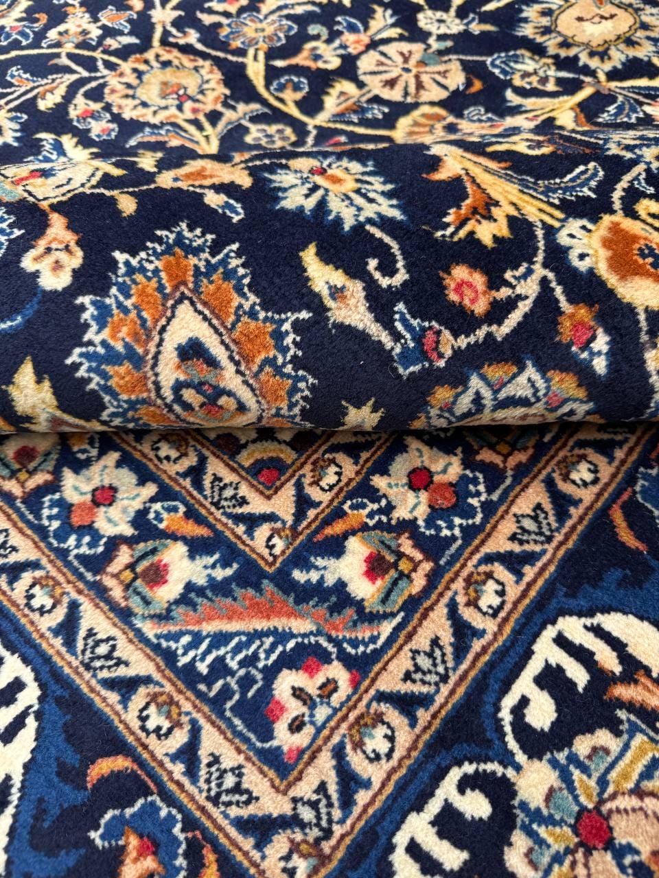 10x12 ft Vintage 1930s Royal Design Rug: Hand Knotted Wool Carpet, Bohemian Oriental Large Area Rug