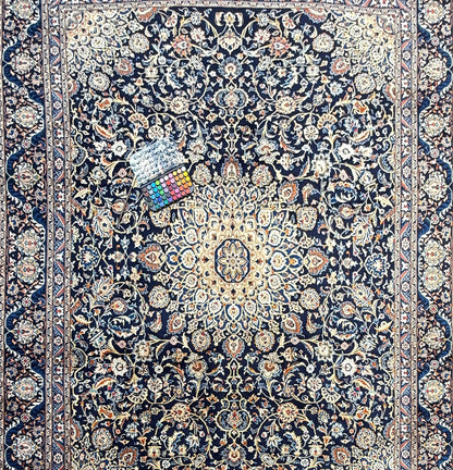 10x12 ft Vintage 1930s Royal Design Rug: Hand Knotted Wool Carpet, Bohemian Oriental Large Area Rug