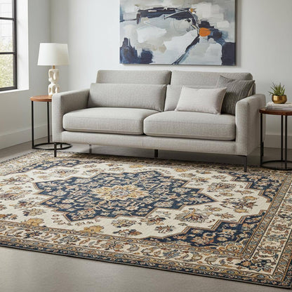 10x13.5 ft Signed Vintage 1970s Rug: Hand Knotted Wool Carpet, Bohemian Village Traditional Oriental Large Area Rug