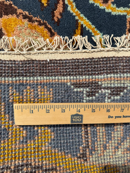 3x5 ft Oushak Hand Knotted Rug: Vintage Tree of Life & Birds Design Wool Bohemian Area Carpet