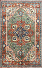 4x6 ft Oushak Hand Knotted Rug: Bohemian Turkish Contemporary Wool Area Rug