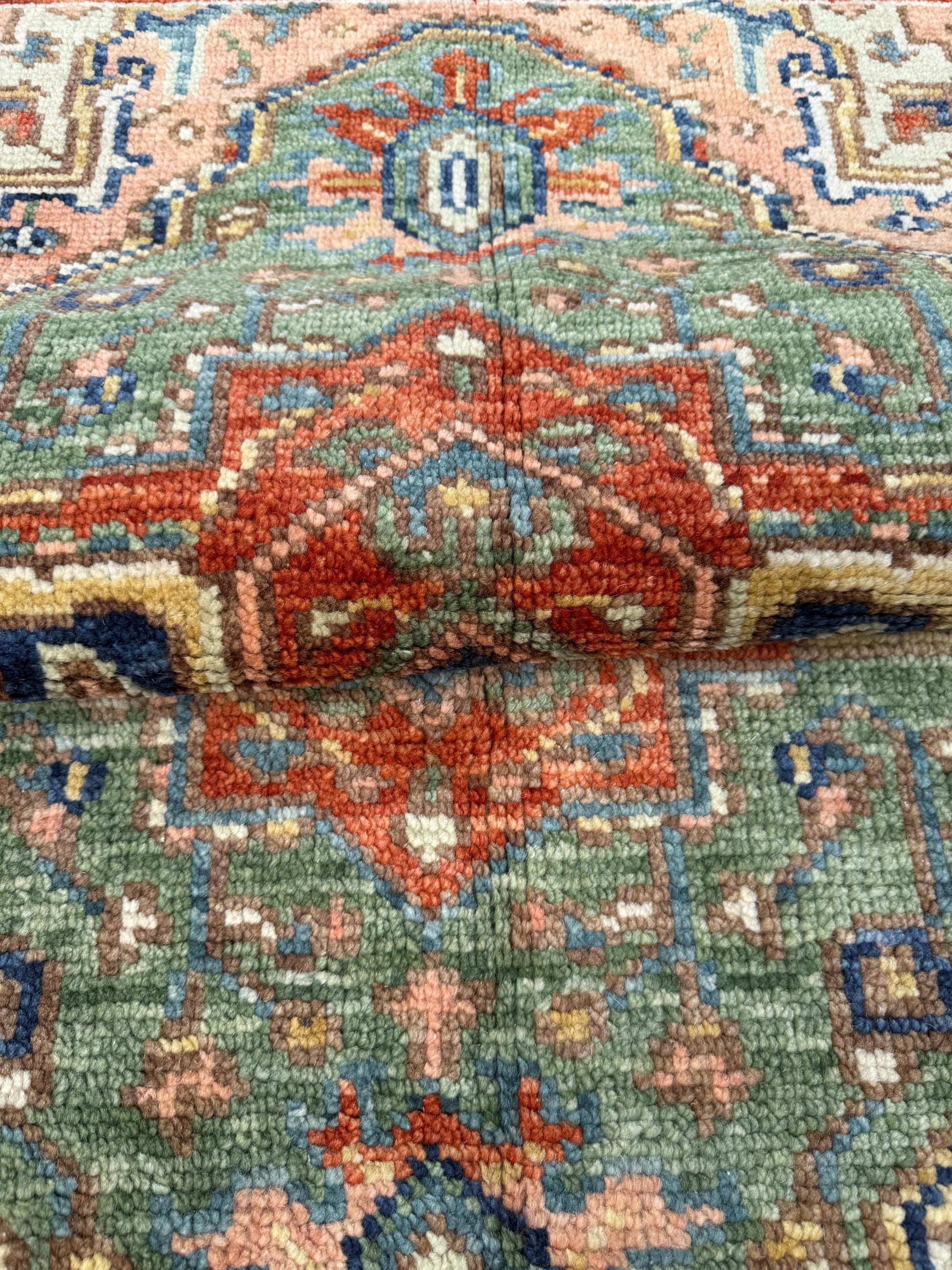 4x6 ft Oushak Hand Knotted Rug: Bohemian Turkish Contemporary Wool Area Rug