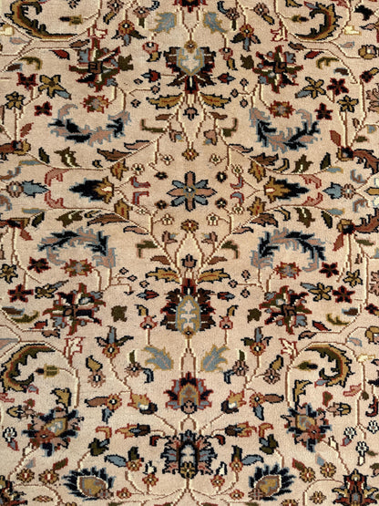 6x4 ft Vintage 1980s Hand Knotted Tabriz Wool Rug: Traditional Oriental Carpet
