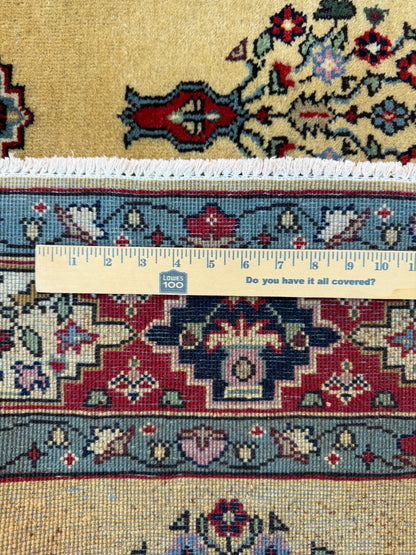 8x5 ft Vintage 1960s Pashmin Koum Rug: Hand-Knotted Oriental Wool Carpet