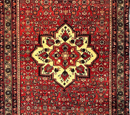 5x10 ft Vintage Anatolian Rug: 1930s Hand-Knotted Wool Carpet