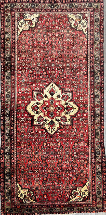 5x10 ft Vintage Anatolian Rug: 1930s Hand-Knotted Wool Carpet