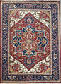 9x12 ft Heriz Serapi Rug: New Hand Knotted Wool Geometric Oriental Large Area Carpet