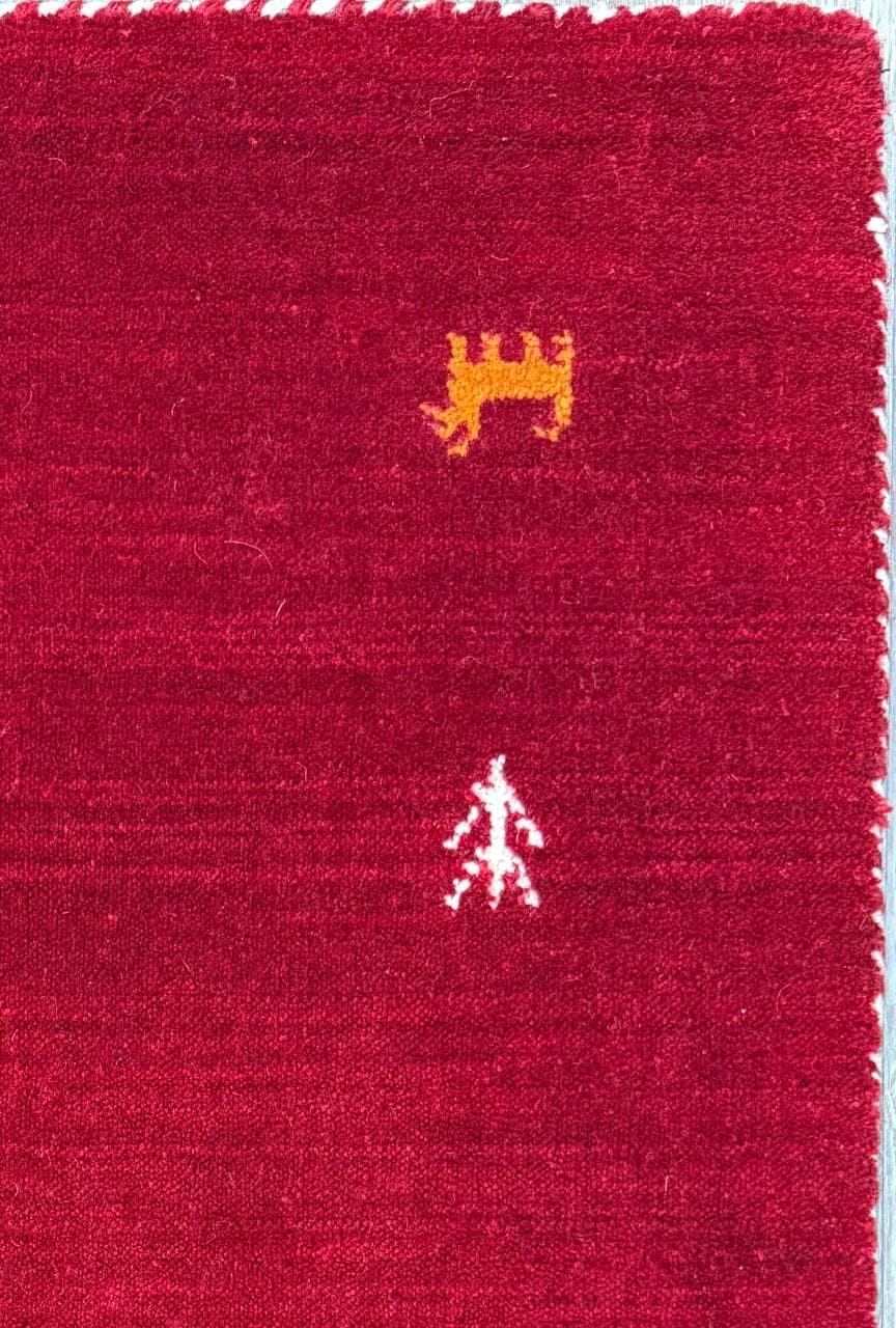 2x3 ft Bohemian Gabbeh Rug, New Hand Made Gabbeh Contemporary Wool Oriental Small Area Carpet