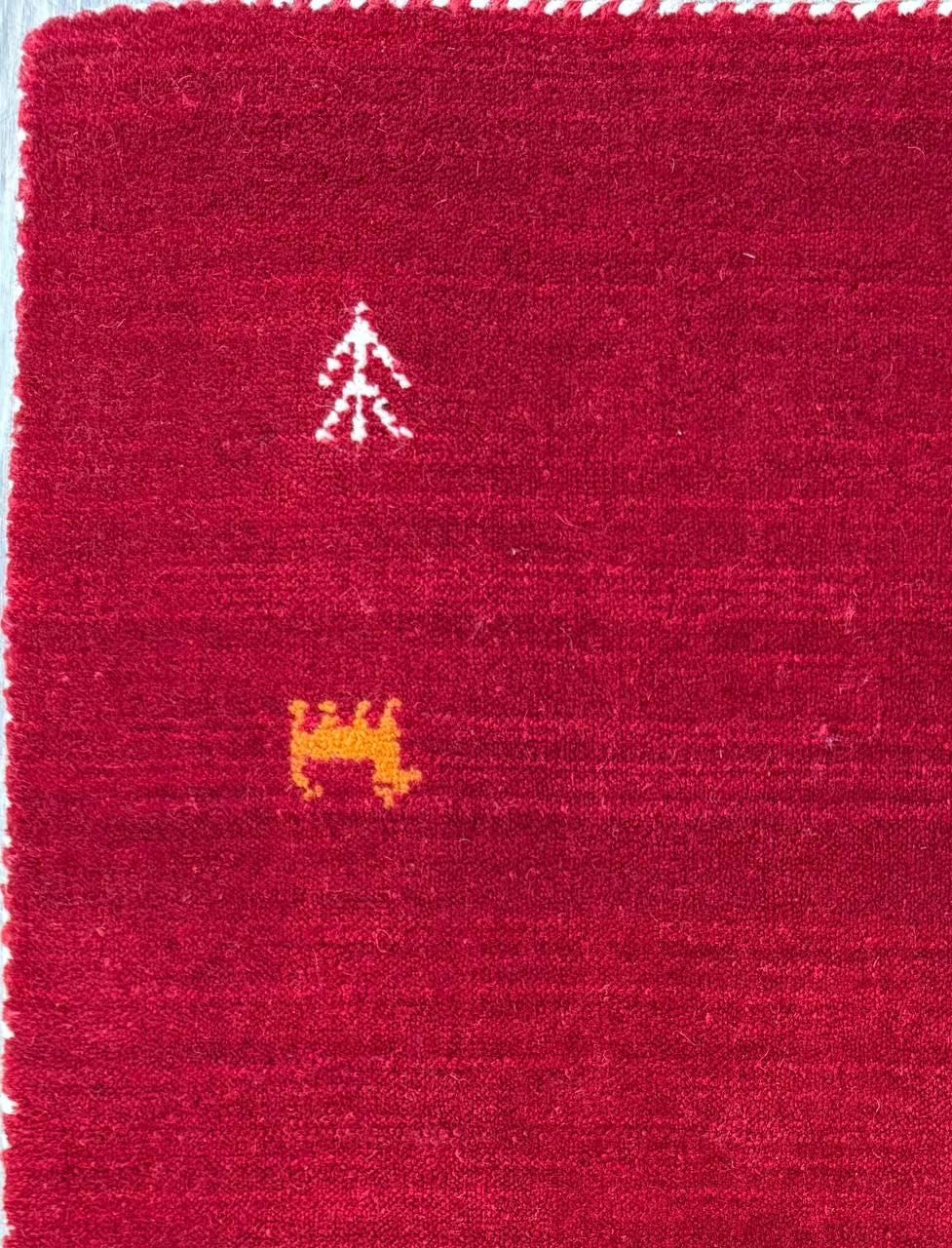 2x3 ft Bohemian Gabbeh Rug, New Hand Made Gabbeh Contemporary Wool Oriental Small Area Carpet