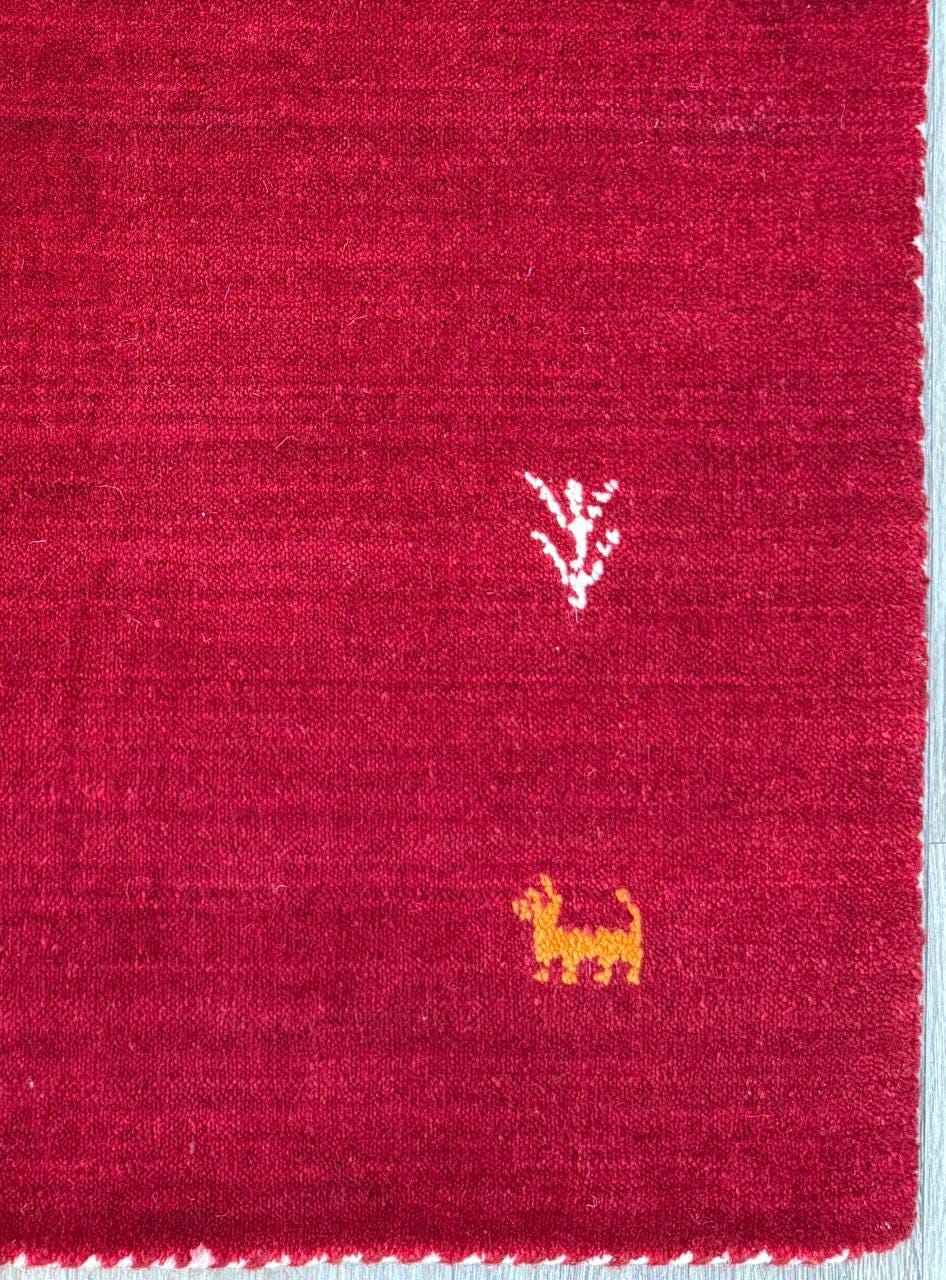 2x3 ft Bohemian Gabbeh Rug, New Hand Made Gabbeh Contemporary Wool Oriental Small Area Carpet