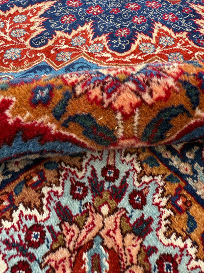 13x10 ft Signed 1960s Kashmarr Wool Rug Vintage Hand-Knotted Carpet